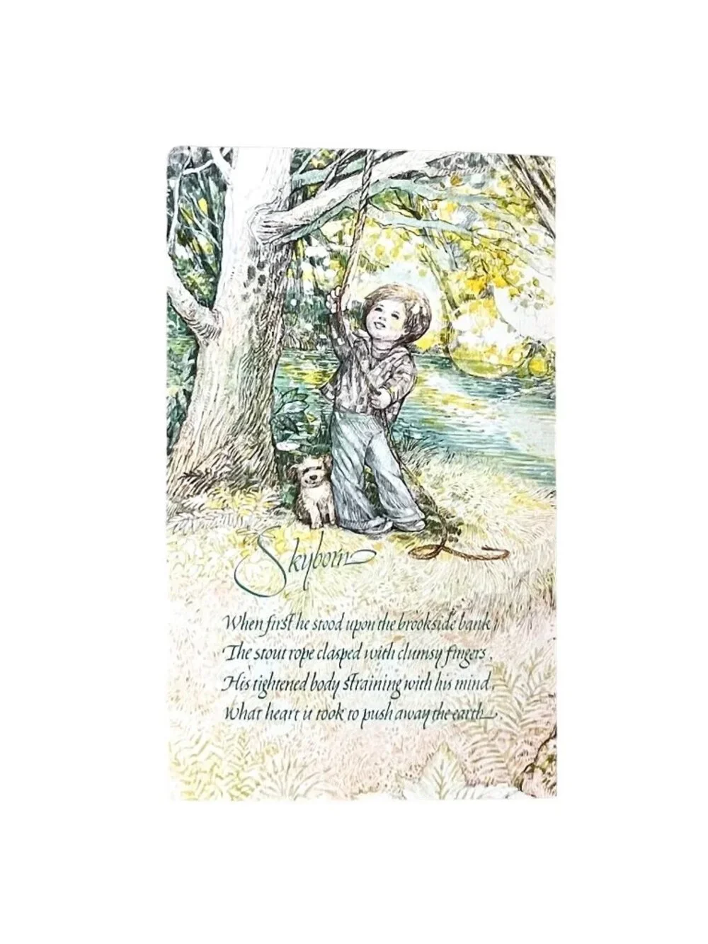 Vintage 1978 Current Inc Keepsake Greetings Tri-Fold Card Set of 4 Nature Theme